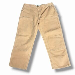 Carhartt Pants Men 42x30 Brown B01 BRN Double Knee Canvas Carpenter
